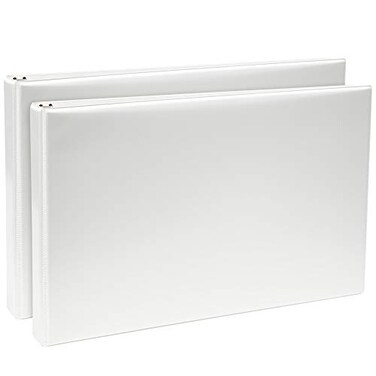 Avery &reg; Heavy-Duty View 3 Ring Binders, 1" Slant Rings, 2 White Binders