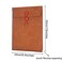Enyuwlcm PU Leather A4 File Folder Document Holder Filing Envelope Project File Portfolio with String Tie Closure 3/4 Inch Expansion Brown