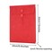 Enyuwlcm PU Leather A4 File Folder Document Holder Filing Envelope Project File Portfolio with String Tie Closure 3/4 Inch Expansion Red