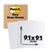 Post-it Easy Erase Whiteboard Sheets, 9.1 x 9.1 in, White, 2 Sheets