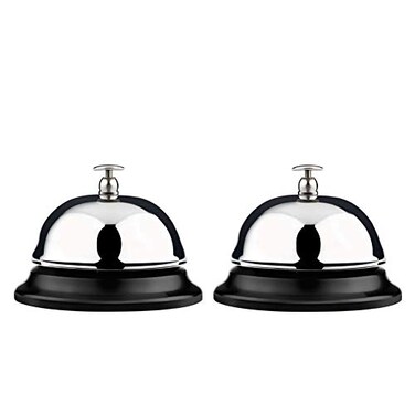 Service Bell, Call Bell, Desk Bell, Big Button, 2Pack, Improved Version