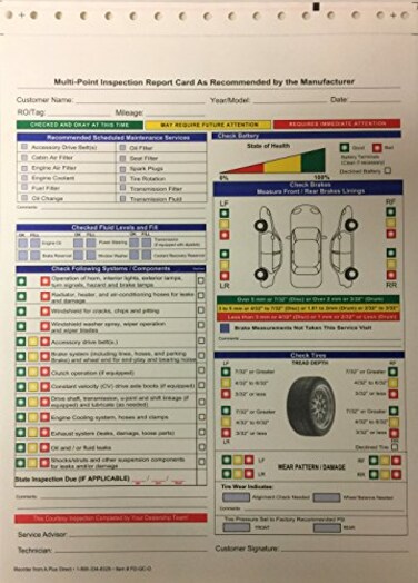 Multi Point Inspection Form 2 Part - FD-QC-O (500)