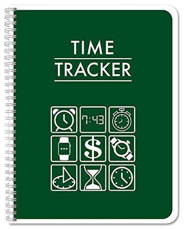 BookFactory Time Tracker Notebook, Wire-O, 100 Pages