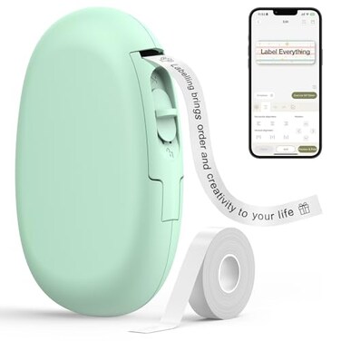 SUPVAN E10 Bluetooth Label Maker Machine with Tape, Green