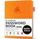 Clever Fox Password Book with Alphabetical Tabs, 7"x10" Keeper Yellow
