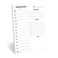 321Done Daily Schedule Notepad, 5.5x8.5 Inches, 50 Sheets, Undated