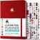 Clever Fox Planner 2.0, A5 Undated Weekly &amp; Monthly Notebook, Red