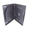 25 Pack Maxtek Standard 14mm Black 3 Disc CD &amp; DVD Cases with Hinged Flip Tray and Outer Clear Sleeve