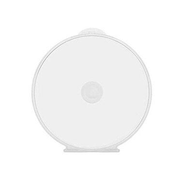 Maxtek 25 Pack Slim Clear Transparent Round Clam Shell CD DVD Case Holder with Lock, Single Disc Capacity