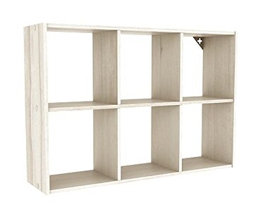 ClosetMaid 5430 Mini 6-Cube Desktop or Wall Mount Organizer, Bleached Walnut