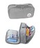 Surpop Large Canvas Pencil Case with Handle, Double Zippers, Grey