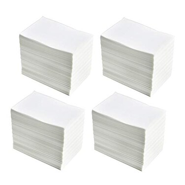 4 Stacks Fanfold 4" x 6" Direct Thermal Labels, 1000 Labels Per Stack, White Perforated Shipping Labels, Permanent-Adhesive, Compatible Zebra, Rollo Thermal Label Printer