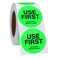 Hycodest 500 Pcs 1.5" Use First Stickers Small Stickers Circle Label Dot Labels Fluorescent Paper, Fluorescent Green