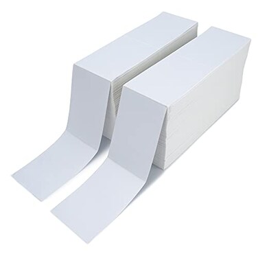 ESSENTIAL Fanfold 4" X 6" Direct Thermal Shipping Labels, 5000 Labels