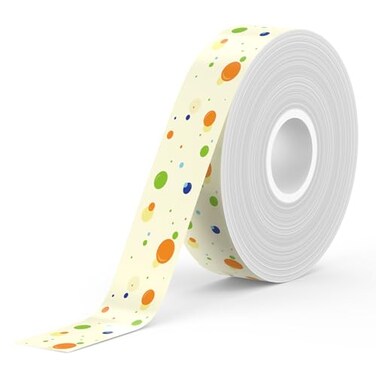 SUPVAN E-Series Continuous Label, 0.59'' W &mdash; 19.7' L, Black on Dots