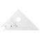Pacific Arc Adjustable 12 Inch Triangle Plain Edge for Drafting, Architect, Engineer