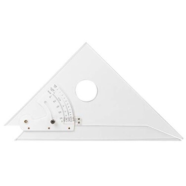 Pacific Arc Adjustable 12 Inch Triangle Plain Edge for Drafting, Architect, Engineer