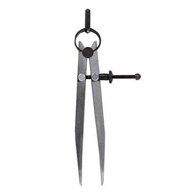 Utoolmart Wing Divider Compass Adjustable Lockable Tungsten Steel Spring Leather Scriber Rotating Craft Marking Tool for Leather Working