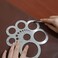 UPTTHOW Round Leather Cutting Tool Corner Cutter Circle Drawing Template
