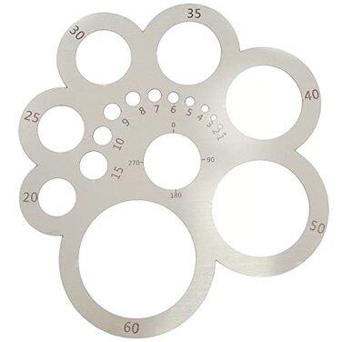 UPTTHOW Round Leather Cutting Tool Corner Cutter Circle Drawing Template