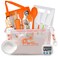 PERLLI Kids Real Cooking and Baking Supplies Gift Set with Case (Orange)