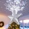 DG-Direct Christmas Tree Topper Lighted Star Silver],3D Hollow Sparkling Star Christmas Tree Topper with Rotating Magic Cool White Snowflake Projector for Christmas Tree Ornament (Silver)