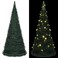 vidaXL Pop-up String Artificial Pre-lit Christmas Tree Green 7 ft