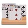 Black long Di fang Standard Size Solid Beech Playing Card Holder-2 Piece Set-Card Storage