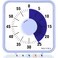 Secura 60-Minute Visual Countdown Timer, 7.5-Inch Oversize Classroom Visual Timer for Kids and Adults, Durable Mechanical Kitchen Timer Clock with Magnetic Backing (Violet)