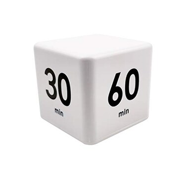 Feilifan Cube Timer, Productivity Cube Flip Timer, 15-20-30-60 Minute
