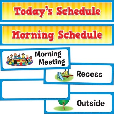 Really Good Stuff Whole-Class Visual Schedule Refill Cards - Set of 27
