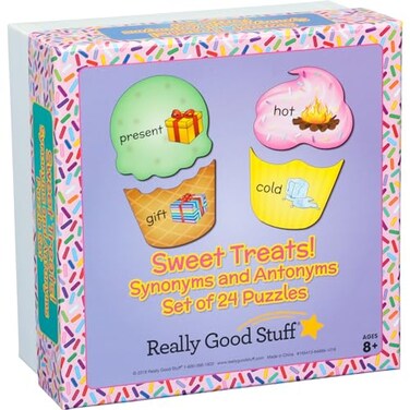 Really Good Stuff Sweet Treats Synonyms and Antonyms Puzzle Set