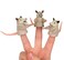 3 Pack Finger Possums Finger Puppets
