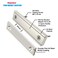 Magnetpro 6 Pieces Rectangular Magnets with Counterparts 70 LB Force