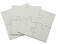 INOVART Lil' Ones 4-Piece Blank Puzzle, 50 Puzzles Per Package, 4" x 4", White