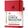 Clever Fox Check Register Book, Checkbook Ledger, 5.8x8.3 Red