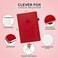 Clever Fox Check Register Book, Checkbook Ledger, 5.8x8.3 Red