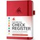 Clever Fox Check Register Book, Checkbook Ledger, 5.8x8.3 Red