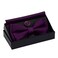 Bow Ties For Men Purple Pre-tied Solid Bow Tie Adjustable Bowtie and Pocket Square Cufflink Sets (0577-04)