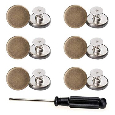 ICEYLI 17mm Replacement Jeans Buttons Instant Adjustable Pants Button