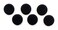 Button Covers Prevent Shirt Holes (12-Pack, Black)