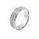 DiBanGu Mens Tie Ring Solid Tie Accessories with Diamond for Necktie Wedding Party Gift, Silver