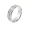 DiBanGu Mens Tie Ring Solid Tie Accessories with Diamond for Necktie Wedding Party Gift, Silver