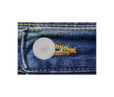 Button Covers Prevent Shirt Holes (12-Pack, Clear)