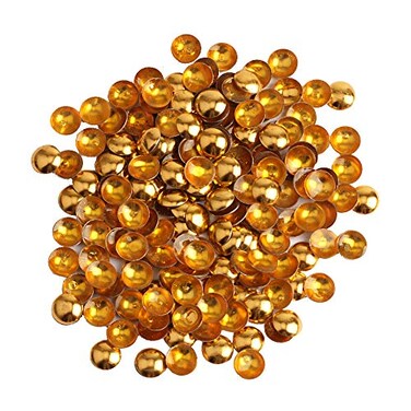 beadsland Dome Studs Hotfix in Size 5mm,1/3 Round Flat Back Dome Studs with 500pcs(Gold)