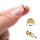 SANNIX 30pcs/15 Pairs Gold Plated Earring Backs Yellow Replacement Secure