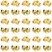 SANNIX 30pcs/15 Pairs Gold Plated Earring Backs Yellow Replacement Secure