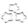 Heyous 10pcs Creative Flat Key Ring Silver DIY Metal Key Holder Keyring Keychain Hoop Loop Star Shape