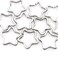 Heyous 10pcs Creative Flat Key Ring Silver DIY Metal Key Holder Keyring Keychain Hoop Loop Star Shape