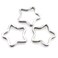 Heyous 10pcs Creative Flat Key Ring Silver DIY Metal Key Holder Keyring Keychain Hoop Loop Star Shape